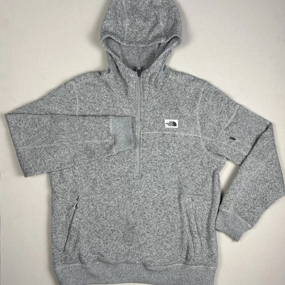 The North Face Men’s Size L Gordon Lyons Pullover Hoodie Gray Winter Warm EUC